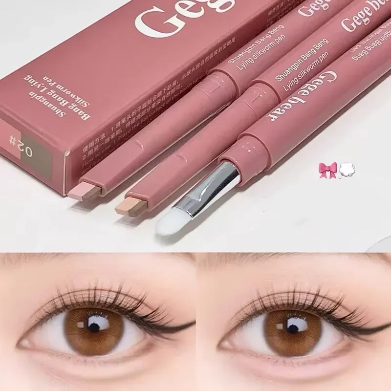 Crayon pour les yeux sous les yeux bicolore 2 en 1, surligneur, Shader, conçu à double extrémité, crayon Eyeliner naturel dimensionnel