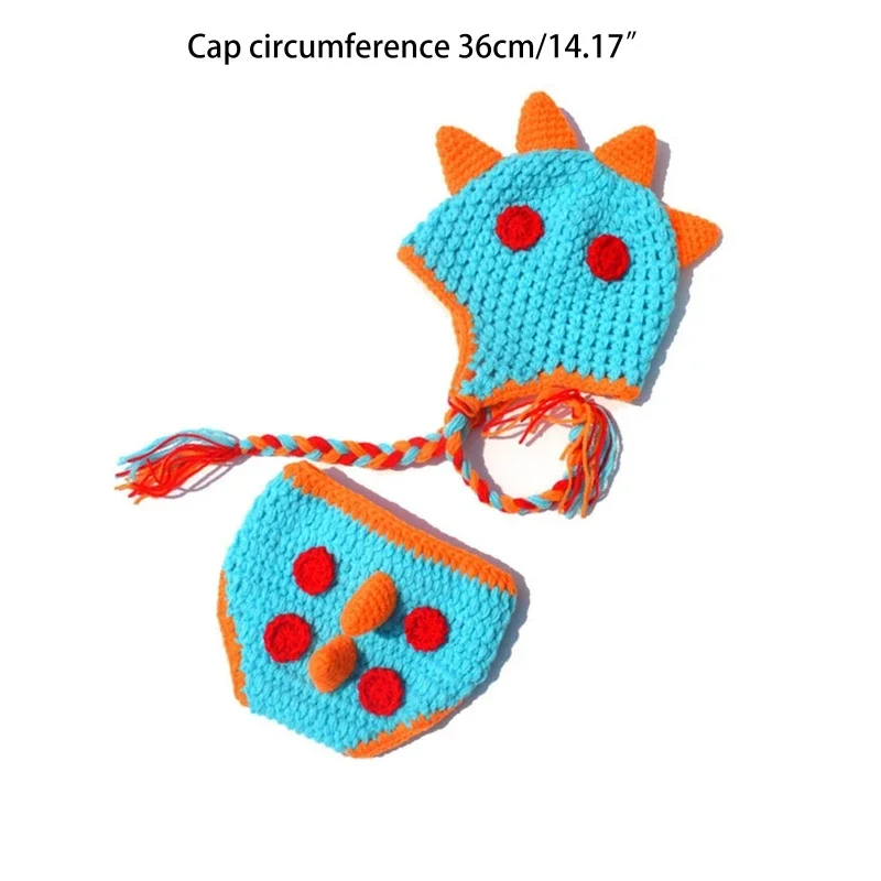 Newborn Baby Photography Props Babies Boys Dinosaur Photo Shoot Accessories New Bebe Handmade Costume New Infant Knitted Clothes