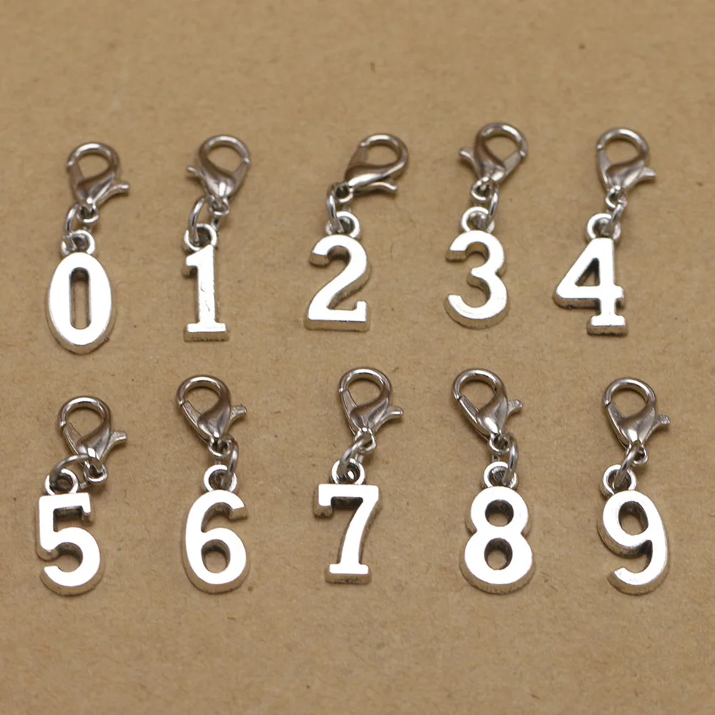 

20pcs Alloy Lobster Clasp Charms Diy Dangle Jewelry Accessories For Necklace Bracelet Keychain Making Set Arabic Shape Earrings