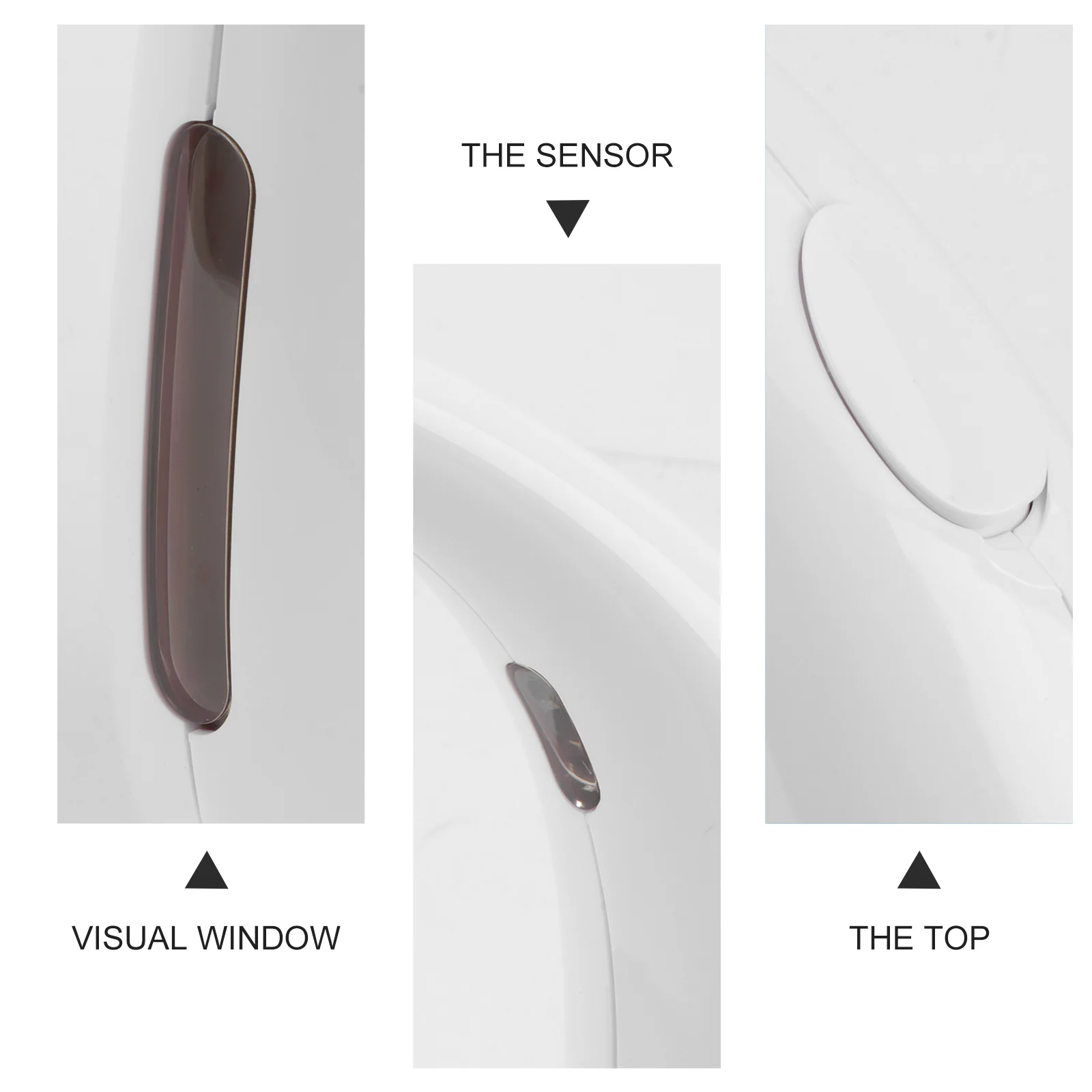 

White Touchless Automatic Soap Dispenser 1Ml Liquid Output ABS Material Motion Sensor Hand Free Operation for Kitchen Bathroom