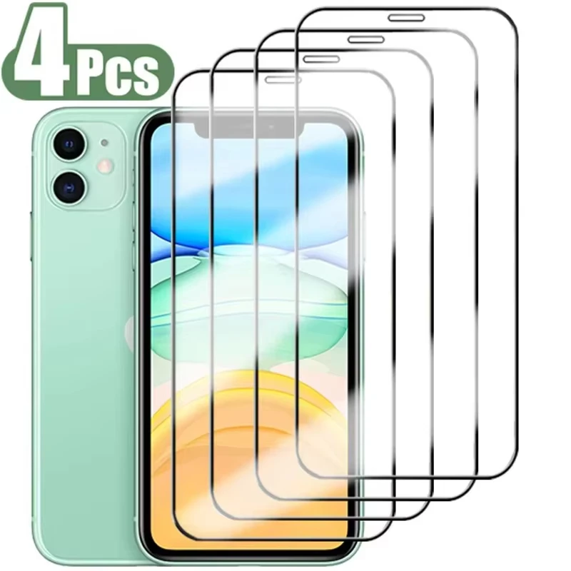 

1-4PCS 9H Protector For iphone 15 Pro Max Tempered Glass For iPhone 16 11 14 13 12 ProMax Pro 7 8 Plus SE 2022 2020 12 13 Mini