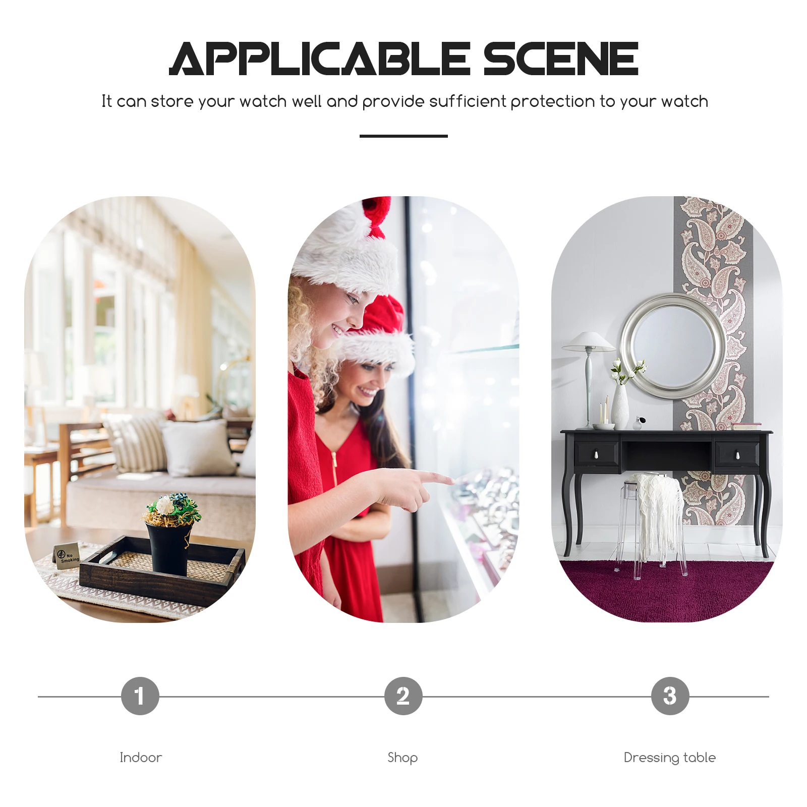 

3Pcs Clear Acrylic Watch Display Stands C-Shaped Racks Elegant Showcase Holders for Men Women Durable Scratch Resistant