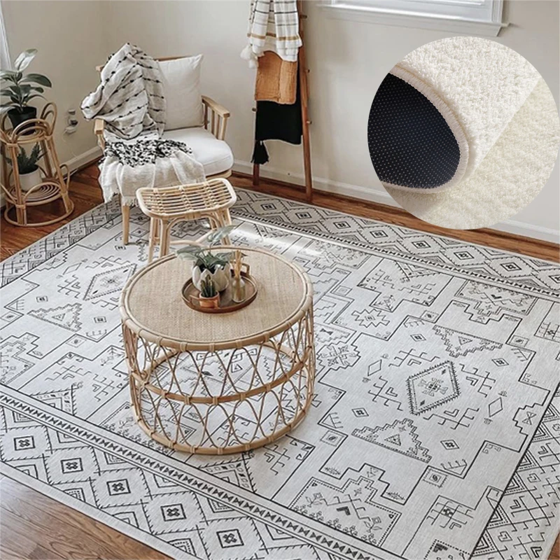 Moroccan Style Thickened Plush Rug Modern Living Room Decoration Rugs Nordic Bedroom Decor Bedside Carpet Home Cloakroom Carpets