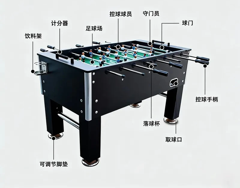 For Standard Adult Children Football Table Game 8 Rod Soccer Table Billiard Toy Boutique Table
