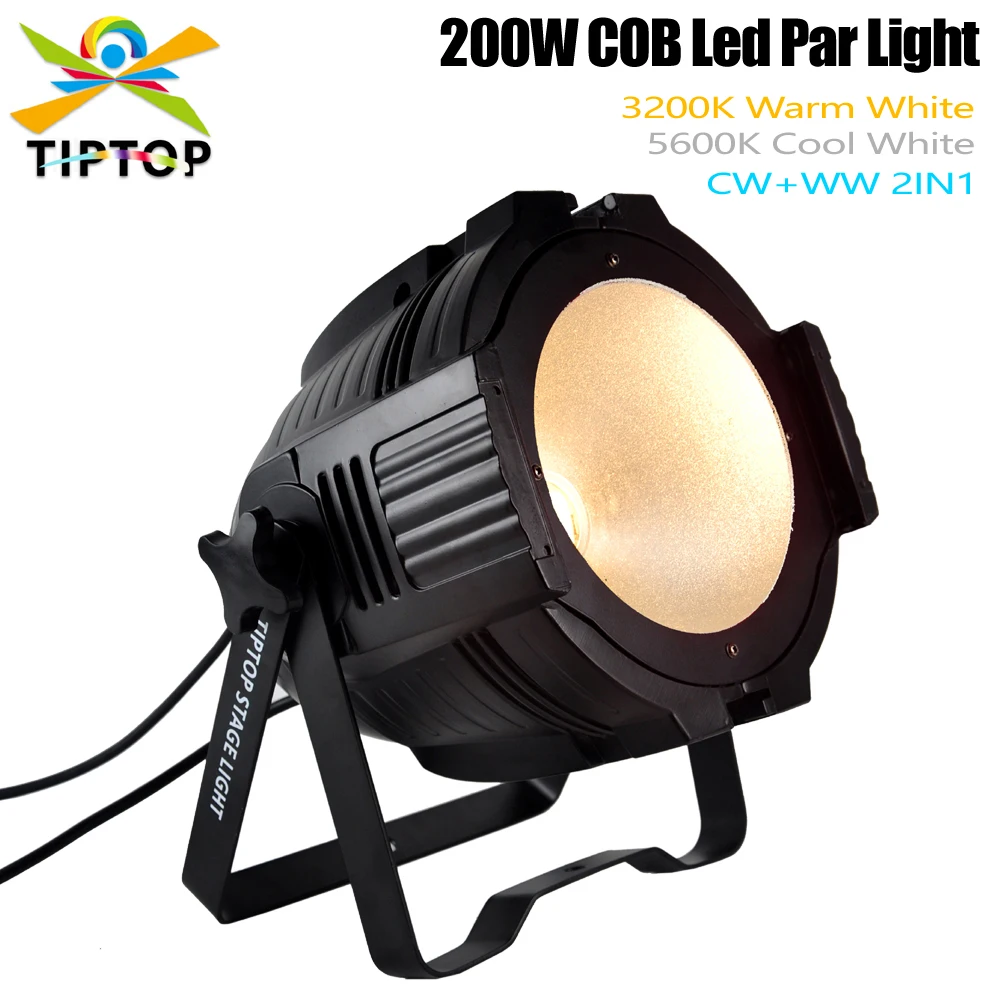 

Freeshipping Gigertop TP-P61 200W White COB Led Par Light Professional DMX Stage UpLighting Low Noisy Fan Working 60 Degree Lens