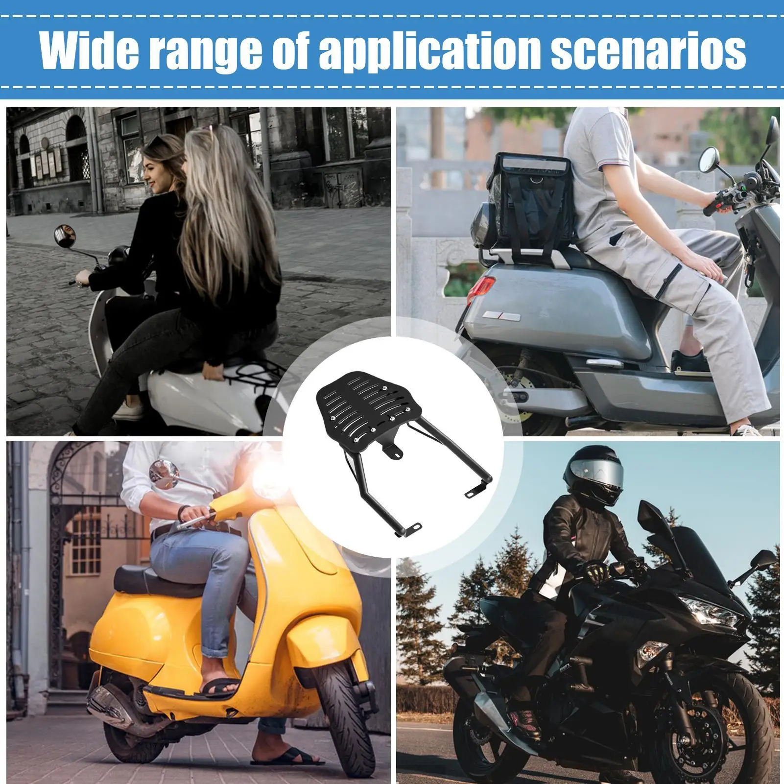 Motorcycle Luggage Rack Multipurpose Adjustable Luggage Rack Wear-Resistant Trunk Rack Motorcycle Accessories for Travel