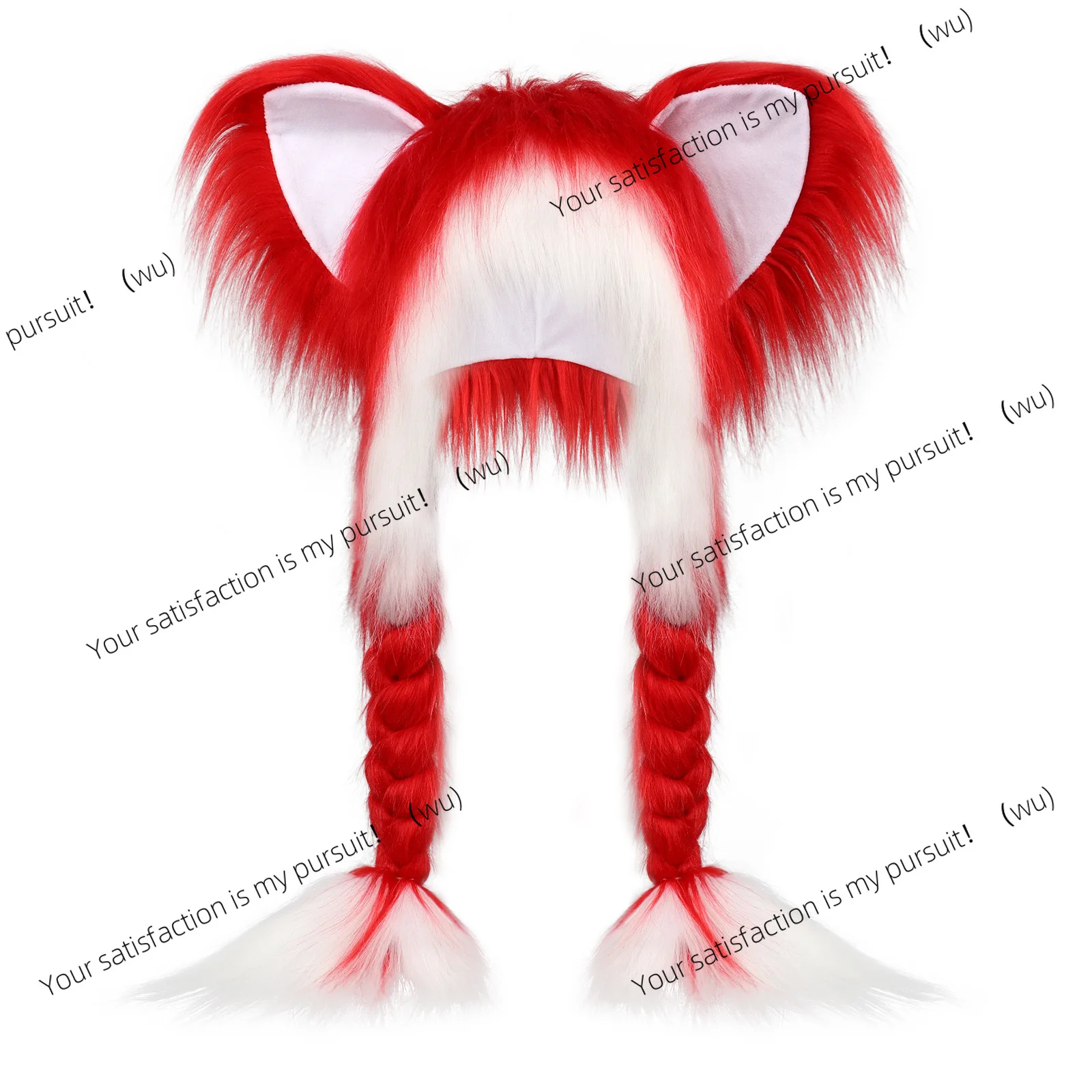 Plush, cat ears, animal ears, neutral fried hair y2k hood hat