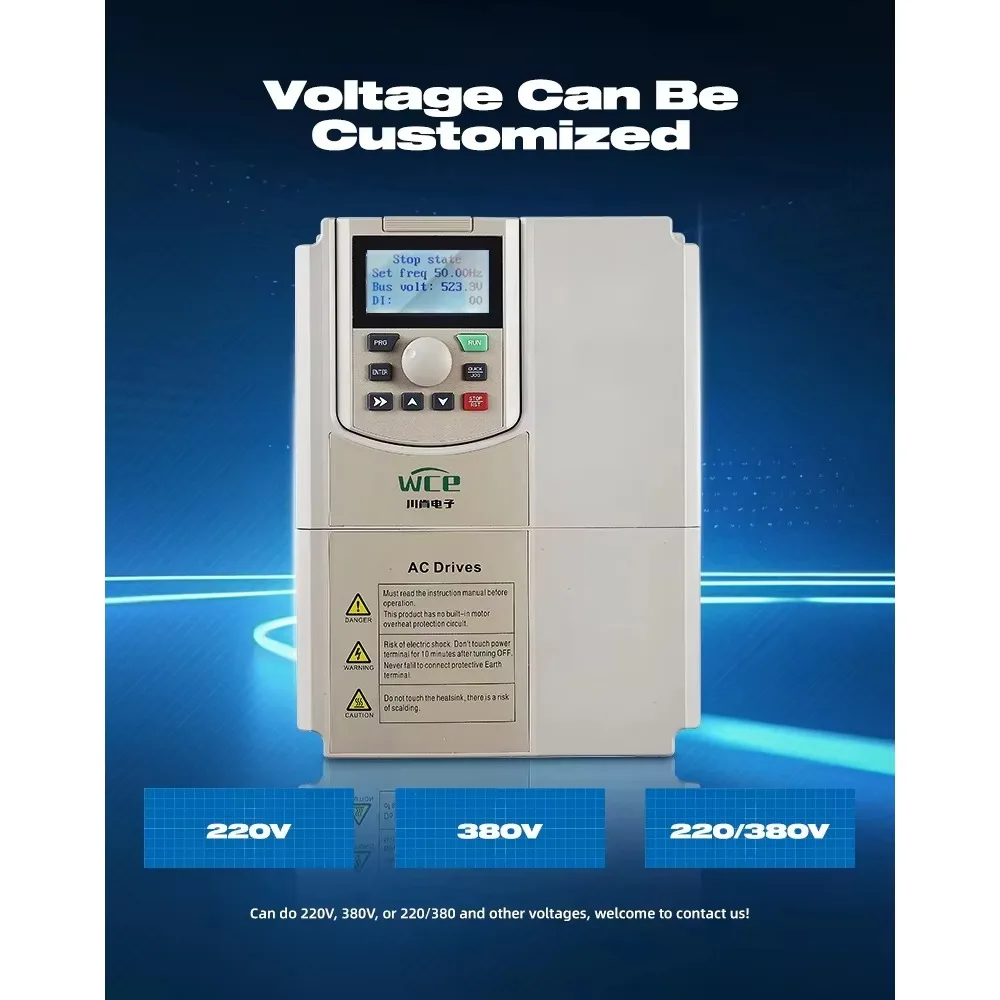 WCE SCK300 3 Phase VFD Variable Frequency Inverter, 220V/380V 0.75kW~4kW Output with RS485/Modbus Communication