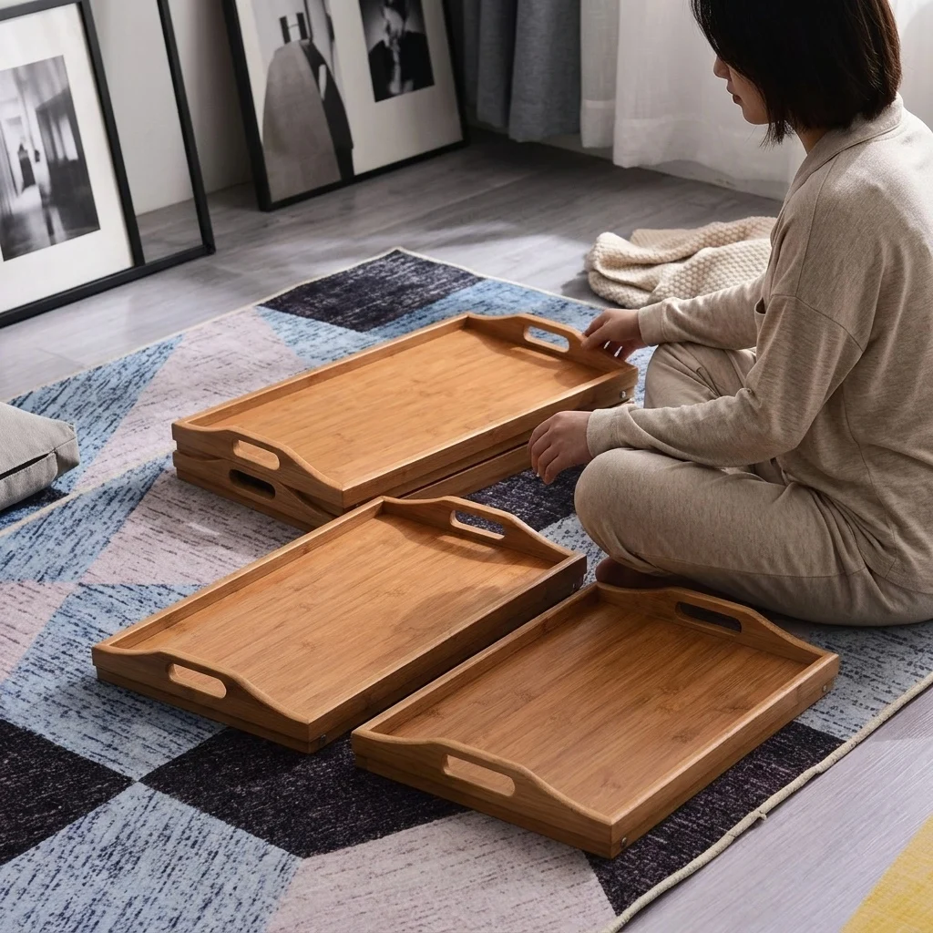 Bamboo Material Computer Desk Lazy Person on Bed Folding Bedroom Table Portable Office Furniture Home Study New