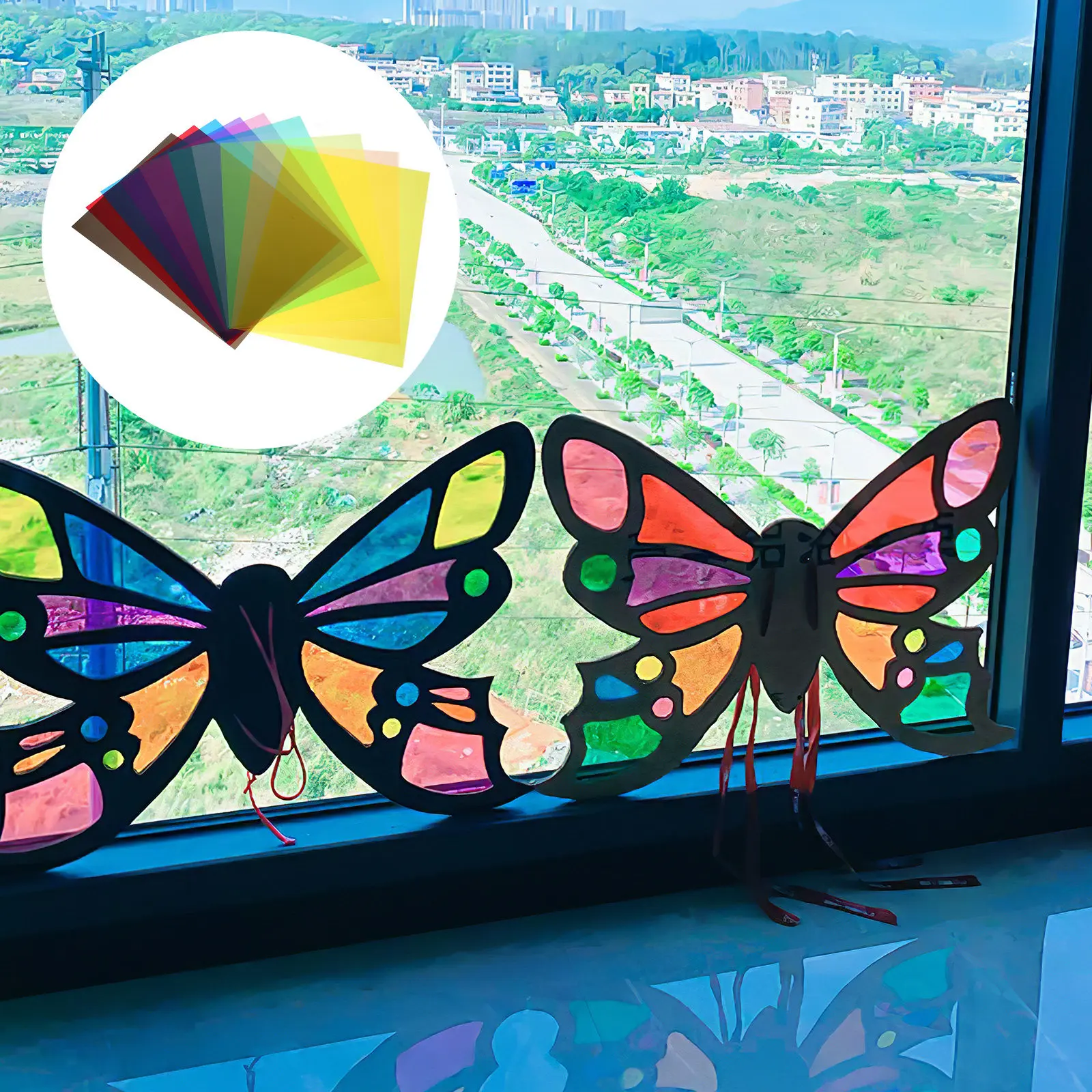 

10 шт. цветных листов ПВХ-пленки формата А4, прозрачная пленка для поделок, декораций, рассеивателей света, оконной пленки