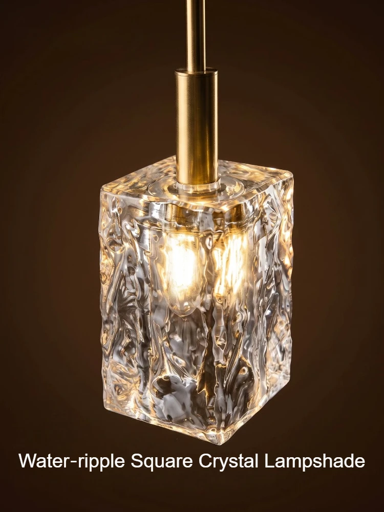Modern Crystal Pendant Lamp Gold Creative Bedside Mini Hanging Lamp Indoor LED Decor Light For Living Room Dining Table Kitchen - view 5