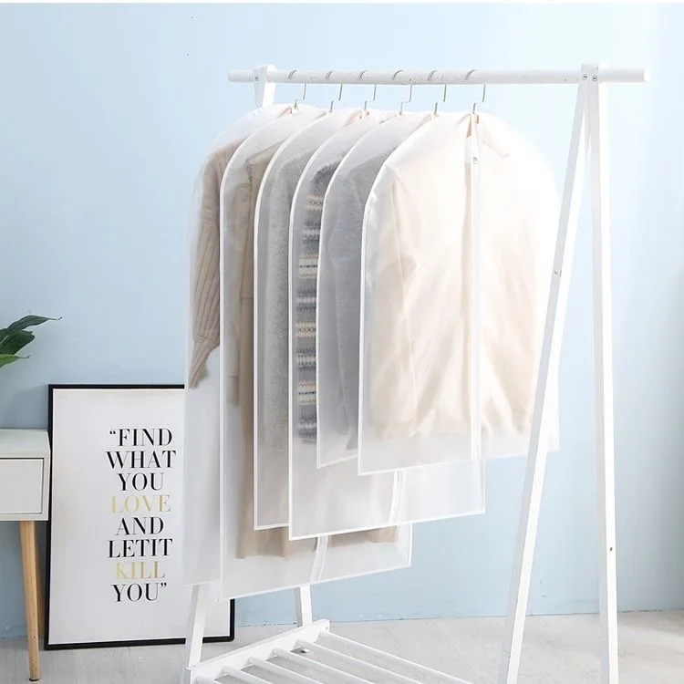 

Прозрачные сумки для одежды — подвесные пыленепроницаемые чехлы для длинных платьев, костюмов и пальто, защитная пленка для хранения в шкафу