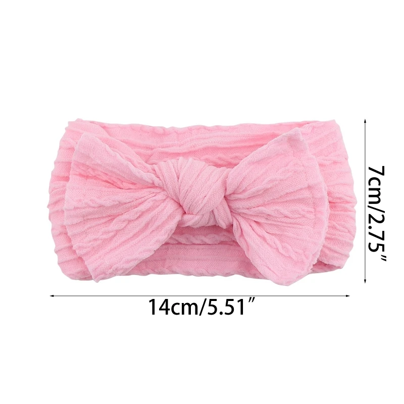 1Pc Fascia per neonato per ragazze Maglia elastica per bambini Turbante per bambini Archi in nylon morbido per bambini Neonati