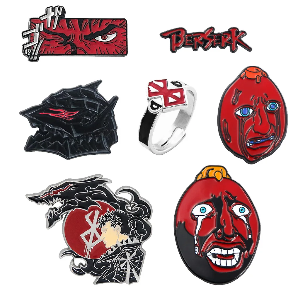 Anime Beruseruku Guts Brand Logo Brooch Badge Griffith Warrior Warrior Pin Fans Gift Cosplay Props Men Women Backpack Jewelry