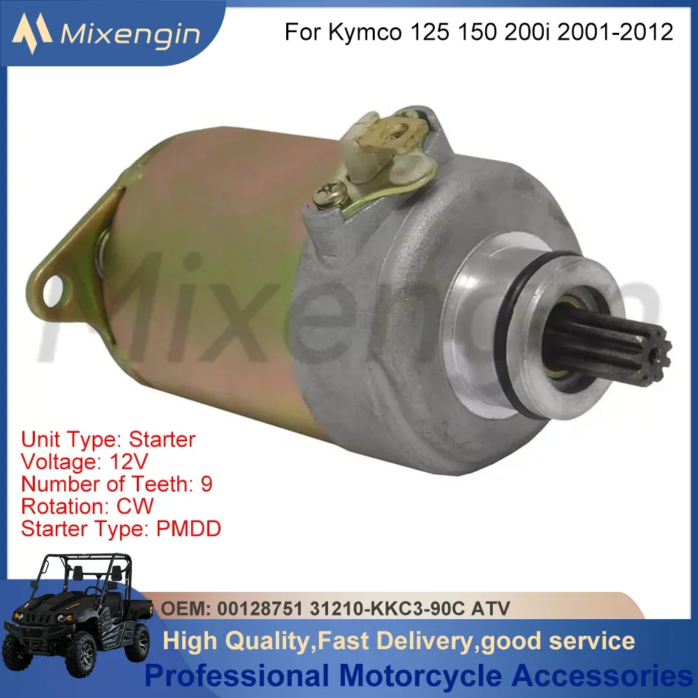 Motorcycle Starter Electrical Motor Starter For ATV Kymco Eruo 2 3 Gran Dink 125 150 Yager GT 200i 01-12 00128751 31210-KKC3-90C