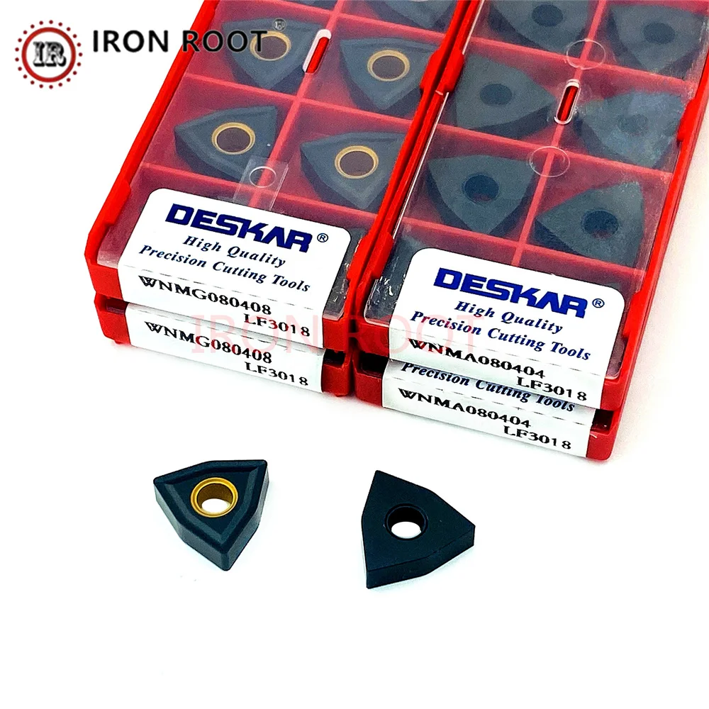 DESKAR WNMA,WNMG,080404,080408,080412 LF3018 Carbide Turning Inserts CNC Metal Lathe Turning Tools for MVQNR/L Tool Hold