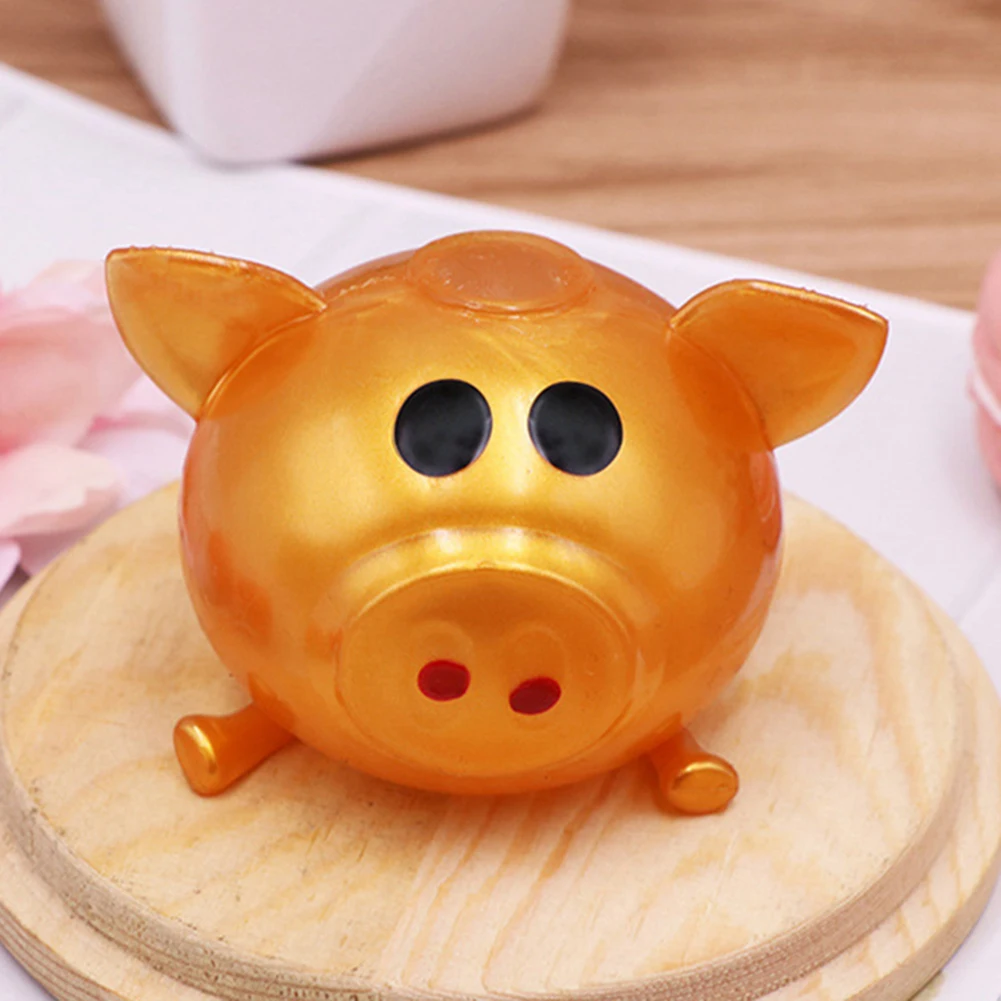 Jello Pig Cute Toys Anti Stress Water Pig Ball Toy Children Gift Kawaii Golden Pig Toy Creative Design for Boys Girls