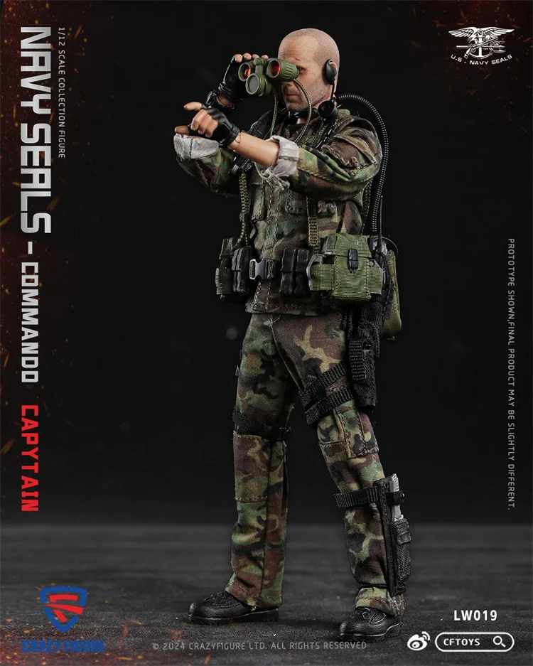 Vorverkauf verrückte Figur lw019 1/12 Skala Siegel spezielle Angriff Team-Kapitän 6 Zoll männliche Soldat Action figur Sammler modell