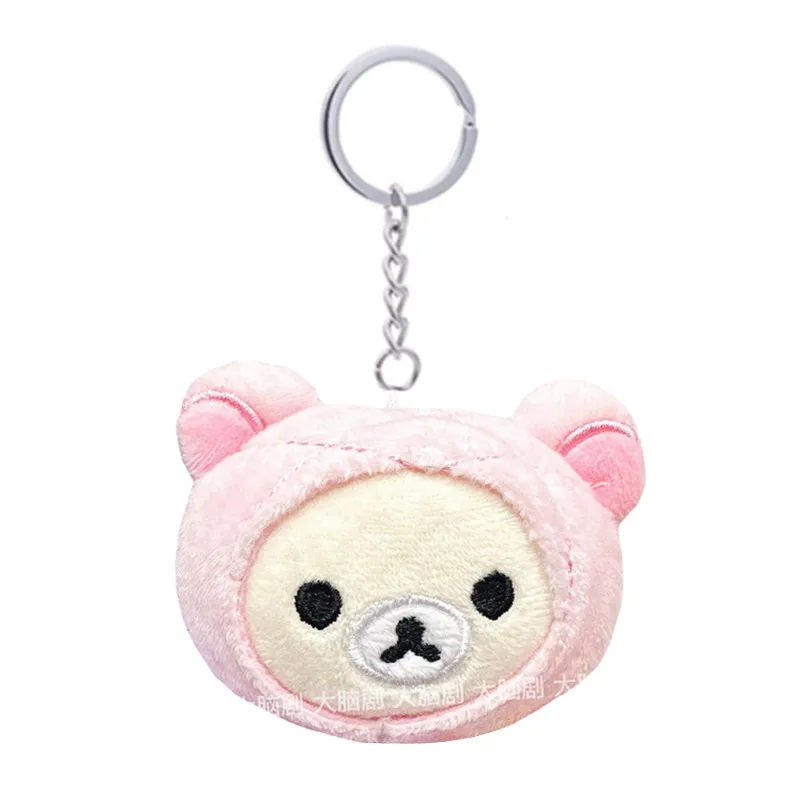 

Брелок Rilakkuma Korilakkuma, плюшевый брелок с головой медведя, милые брелки с сумкой, Мультяшные брелки, маленький подарок, игрушки для девочек