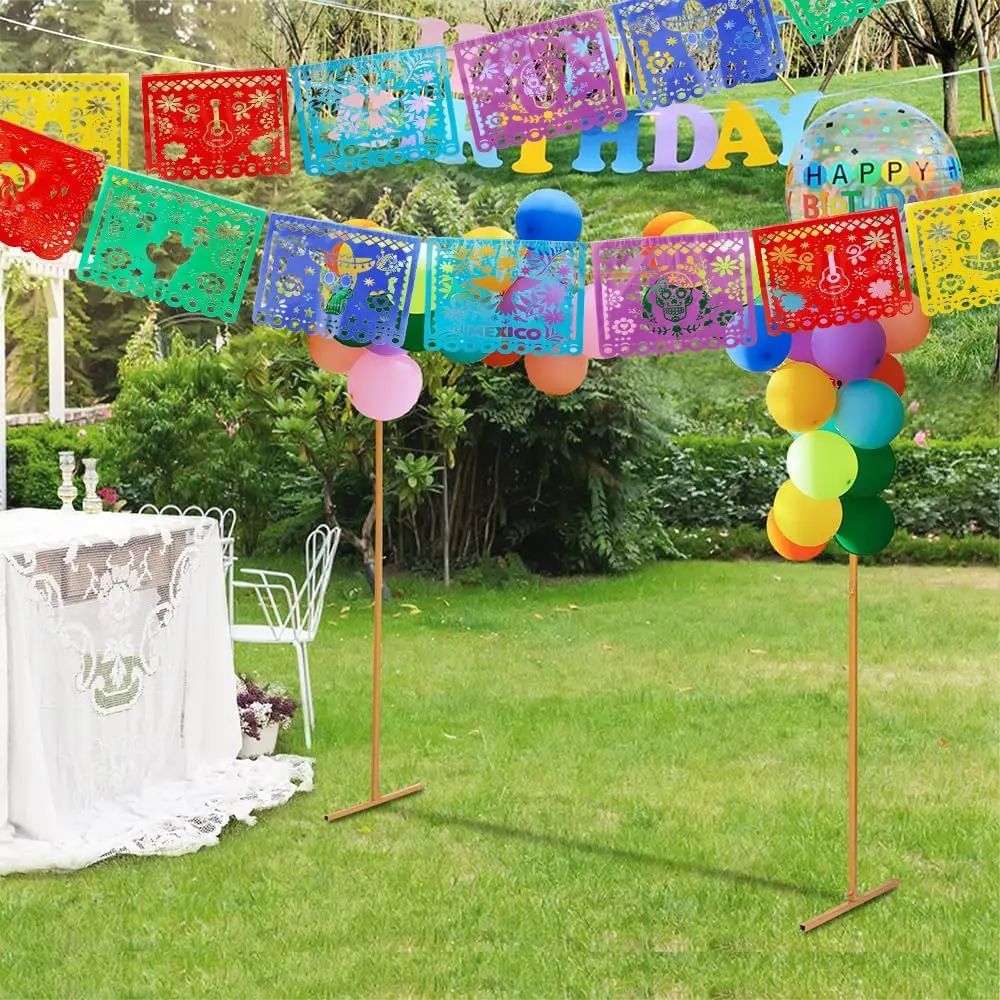 1 PC Mexican Party Banner,Fiesta Cinco De Mayo Banner Papel Picado for Dia De Los Muertos Day of the Dead Decor|may fifth