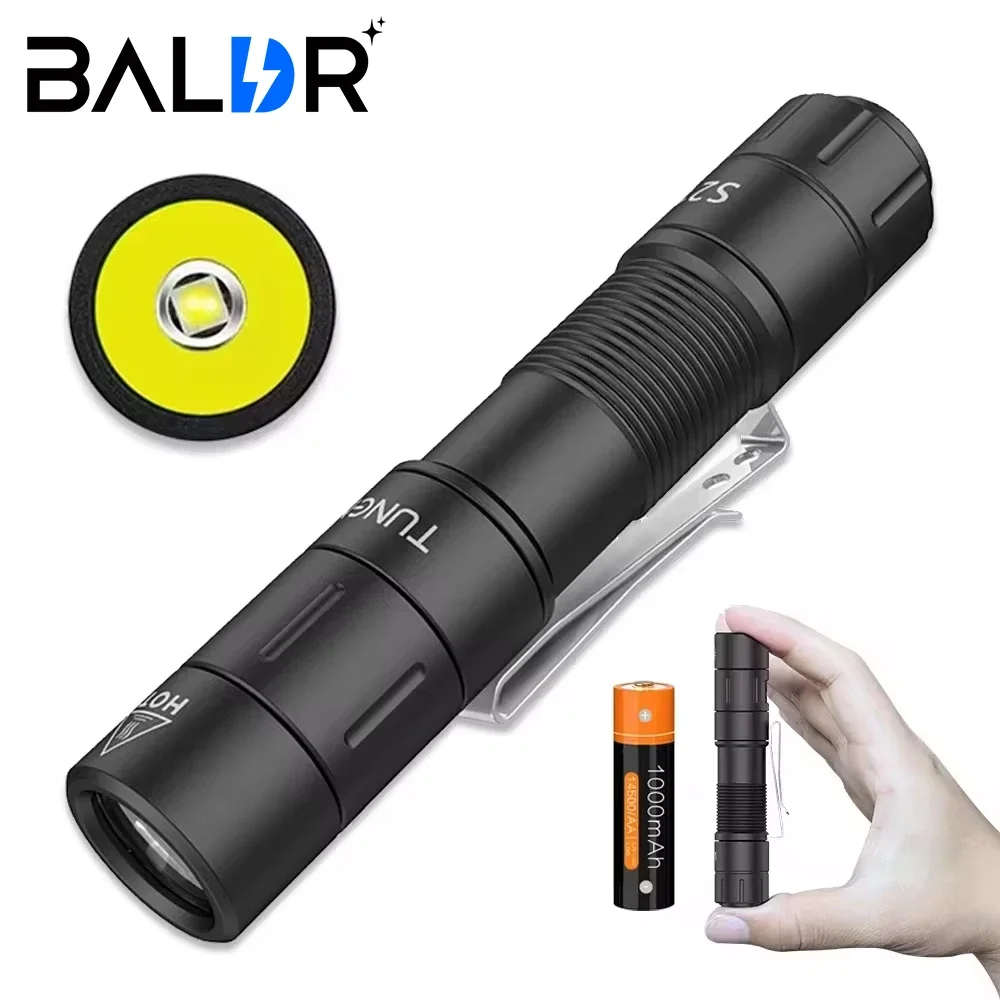 

BALDR S21 Traveler EDC Tactical Flashlight Type C Rechargeable Torch with Tail Magnetic Emergency Camping Lantern 14500 Battery