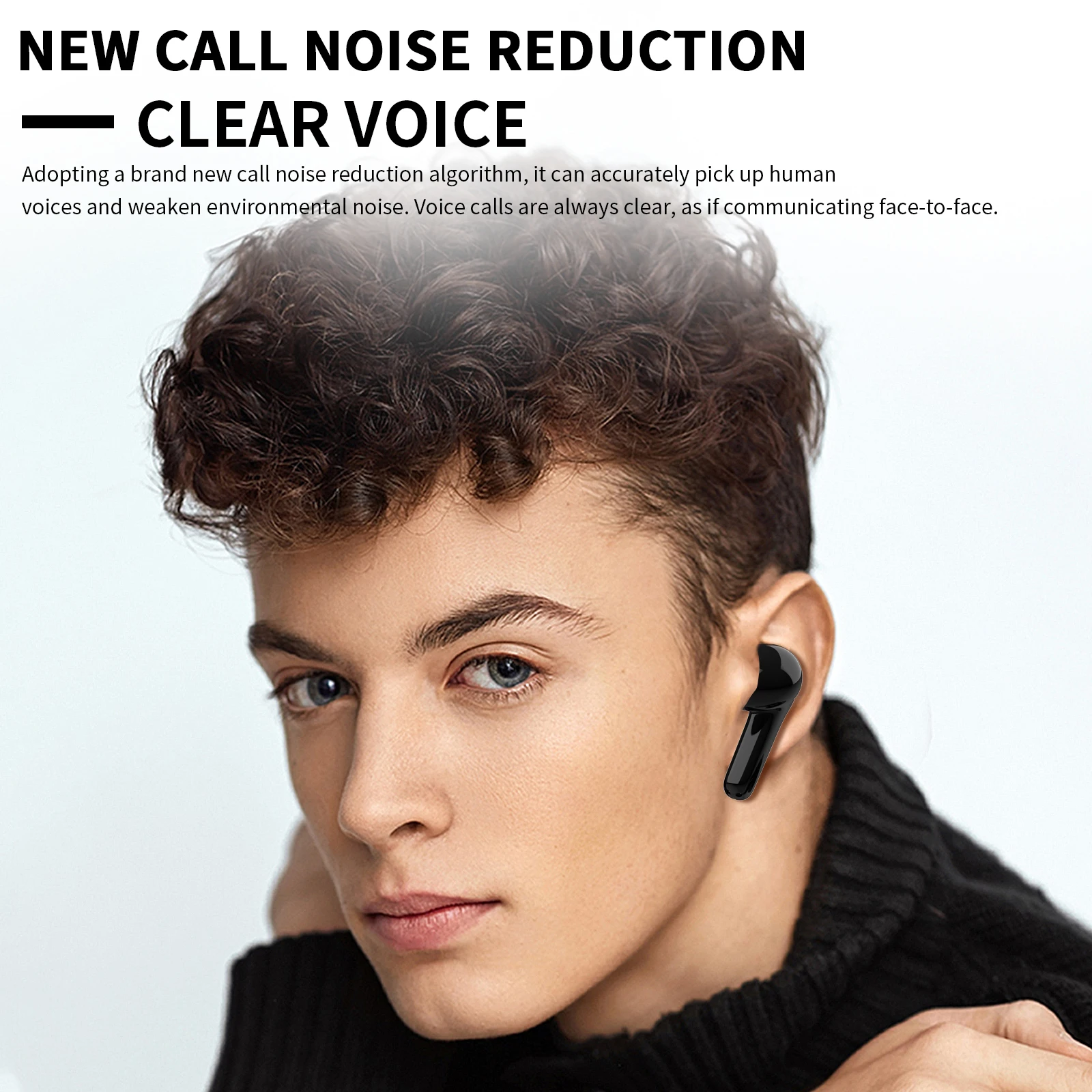 سماعات رأس لاسلكية، سماعات داخل الأذن، مع ميكروفون، سماعات ستيريو داخل الأذن مع شاشة LED