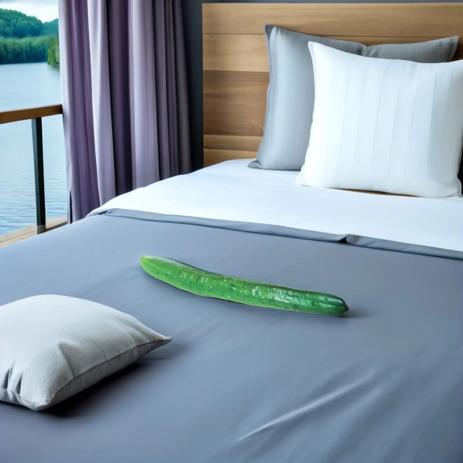 

2Pcs Pickle Cucumber Stuffed Pillow Soft 3D Simulation Food Cushion Lumbar Back Support Funny Christmas Birthday Decorative