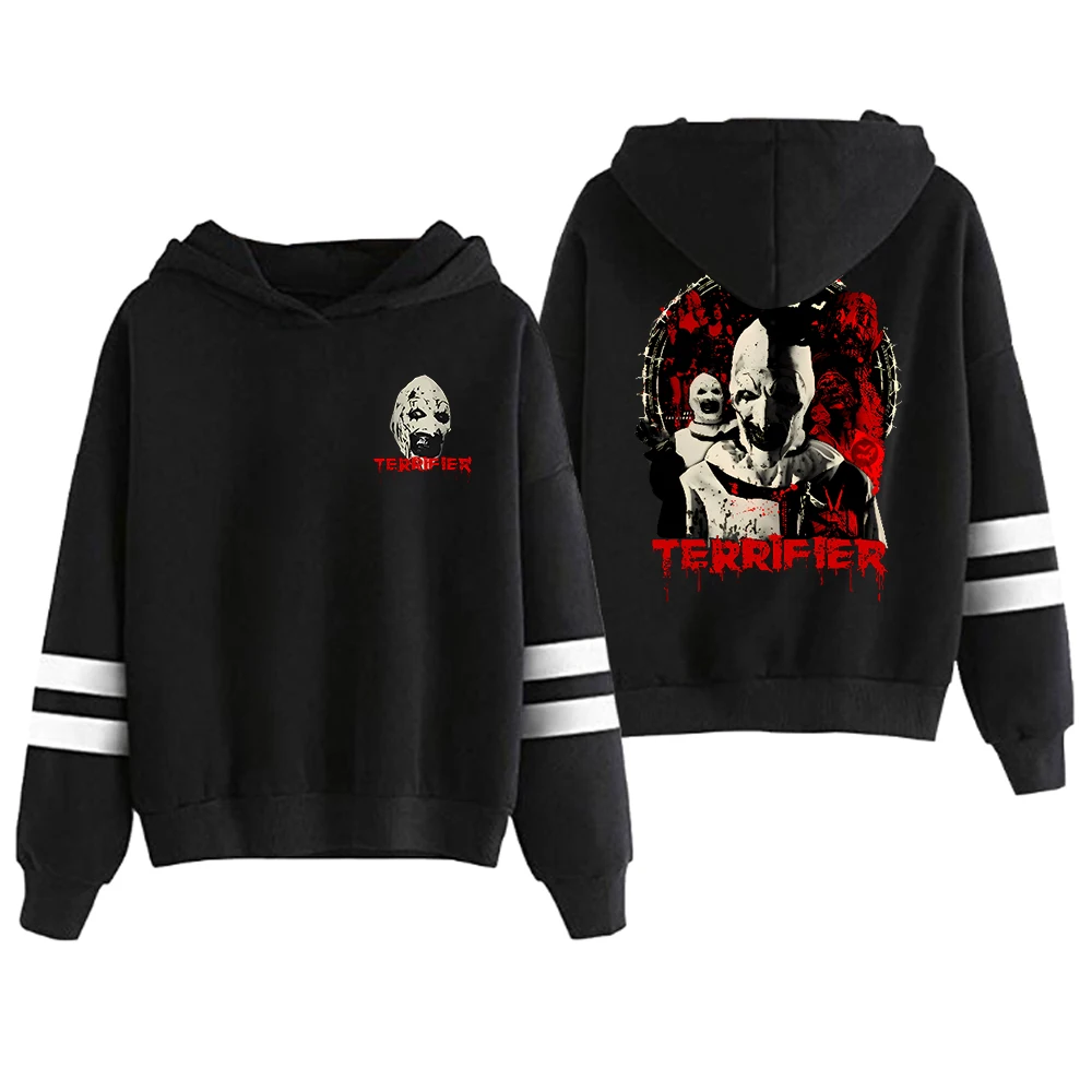 

Terrifier Halloween Hoodie Unisex Pocketless Parallel Bars Sleeve Streetwear Men Women Hooded Sweatshirt 2023 Thriller Clothes