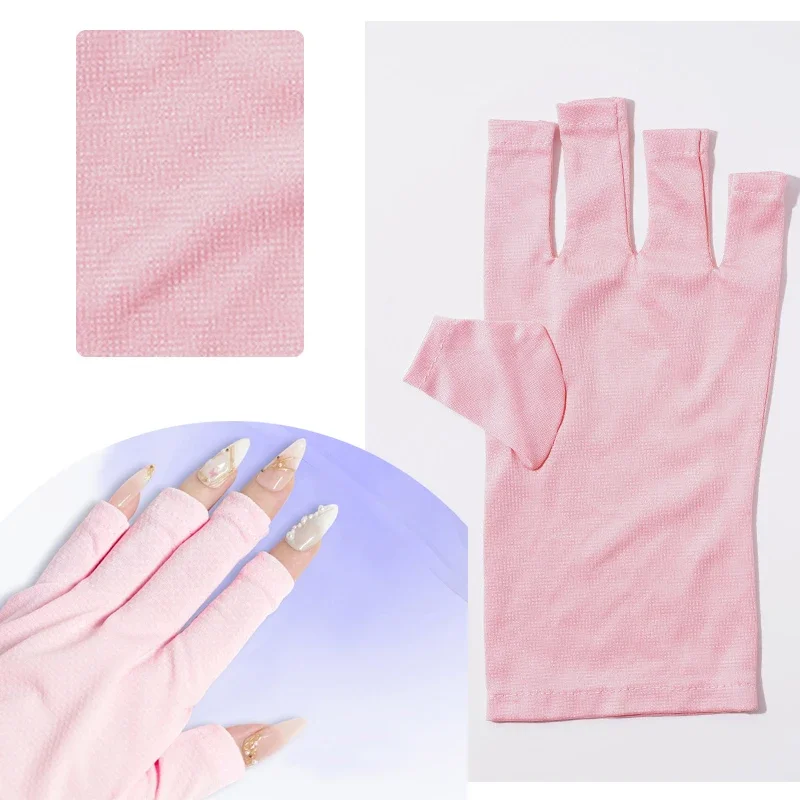 Nail Art UV Protection Gloves Anti-UV Radiation Gel LED Lamp Hand Protector For Nail Art Gel UV LED Lamp Tool gallery 1