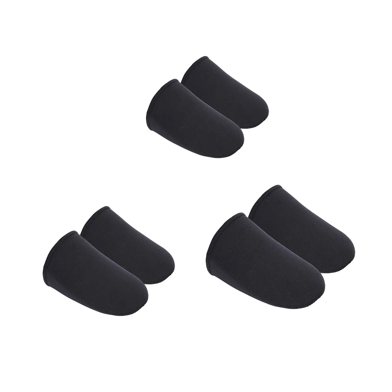 2 Pieces Neoprene Toe Warmers Thermal Foot Toe Socks Black Warmer Booties for Winter Sports