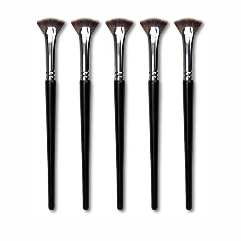 Brosse à cils en forme d'éventail, douce, sans perte, beauté professionnelle, pinceaux de maquillage, mascara, surligneur, poudre, outil de bavure, 1 pièce