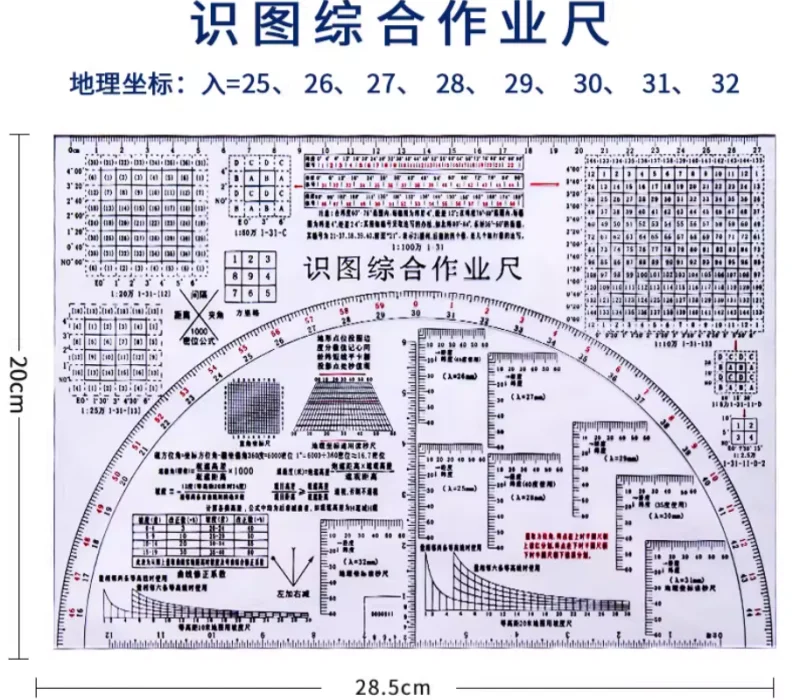 Topographic mapping tools map reading mapping operation ruler comprehensive geographic coordinate ruler command ruler mapping
