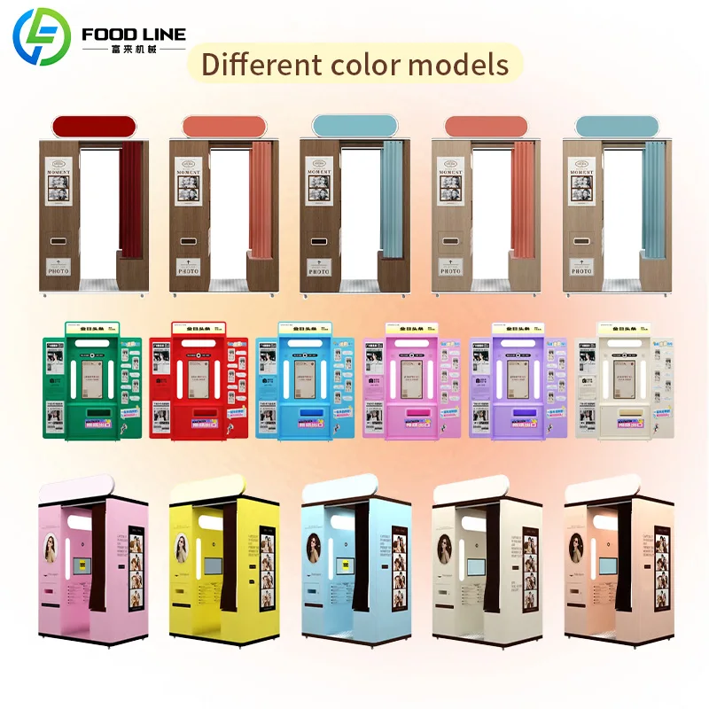 Shopping Mall Touch Screen Self Service Digital Selfie Commercial Photo Booth Machine Customized