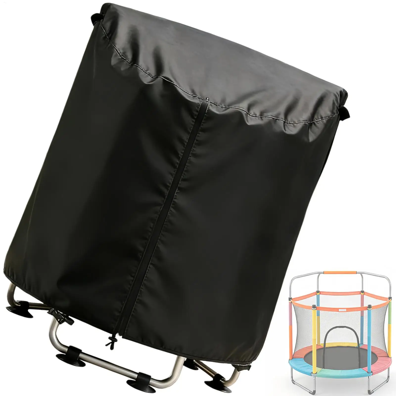

420D waterproof Oxford cloth children's trampoline protective cover, black dust cover, suitable for 55-inch toddler trampolines