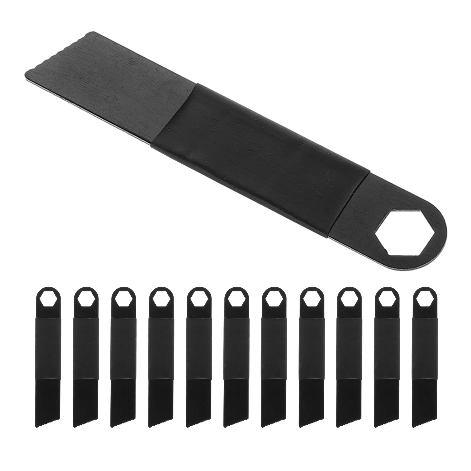 

12Pcs Survival Fire Starter Outdoor Flint Scraper Stainless Steel Striker Rapid Ignition Camping Emergency Tool