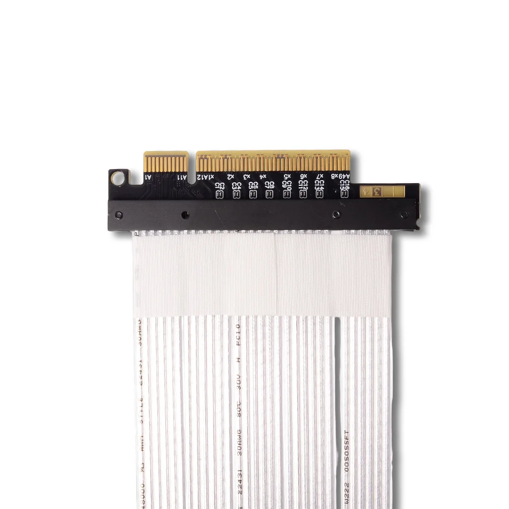 ADT-Link PCIE 4.0 3.0 X8 إلى X16 كابل تمديد Riser 8x 16x لبطاقات الفيديو الرسومية AMD NVIDIA GPU RTX3060 90 180 270 درجة