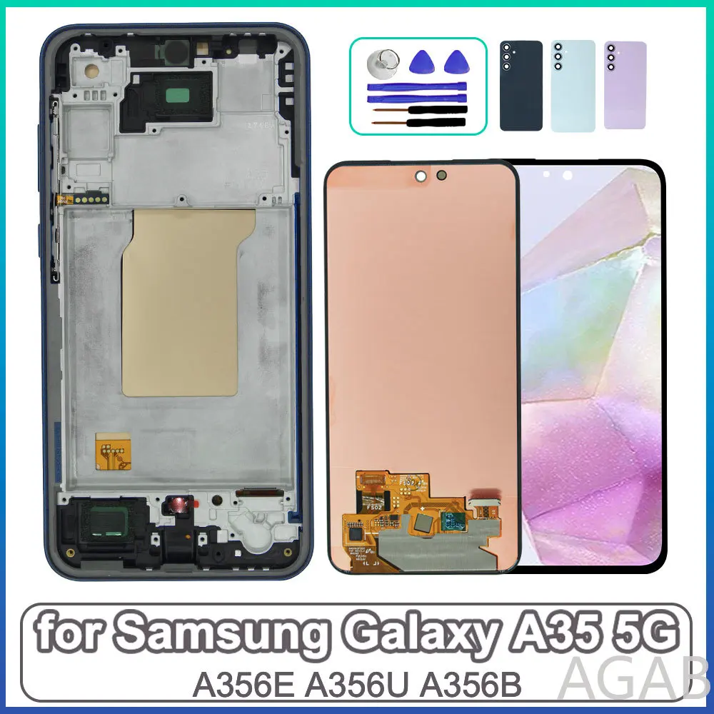 Super AMOLED LCD for Samsung Galaxy A35 5G A356E LCD Display Touch Screen Digitizer Replacement for Samsung A356 A356U A356B LCD