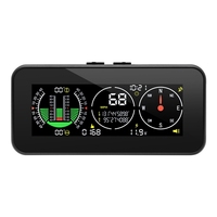 A13F-Car HUD Head Up Display Inclinometer Compass Speedometer GPS Overspeed Alarm Digital Speed Slope Meter Car Parts