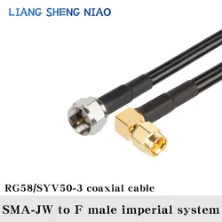 F male To SMA Female bulkhead Adapter Jumper Pigtail Coax Cable RG58 cable sma to F to sma male female plug cable 0.3m-50m