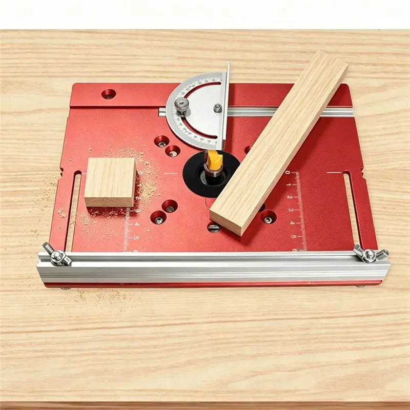 AC88 Router Table Insert Plate Set, Aluminum Precision Adjustable Router Plate for Woodworking Slotting Trimming Chamfering