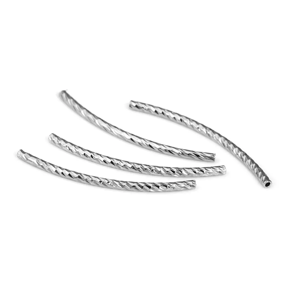 20MM 25MM 30MM 35MM 40MM 45MM 18K Gold Color Brass Curved Tube Bracelet Making Jewelry Making Supplies Diy Findings Accessories