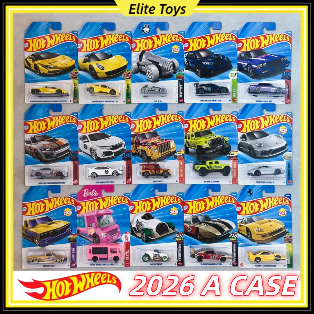

Коллекционные модели автомобилей Hot Wheels 2026: Porsche, Honda, Ford, Buick, Jeep, Lamborghini, масштаб 1:64, литые из сплава, игрушки для детей, подарок