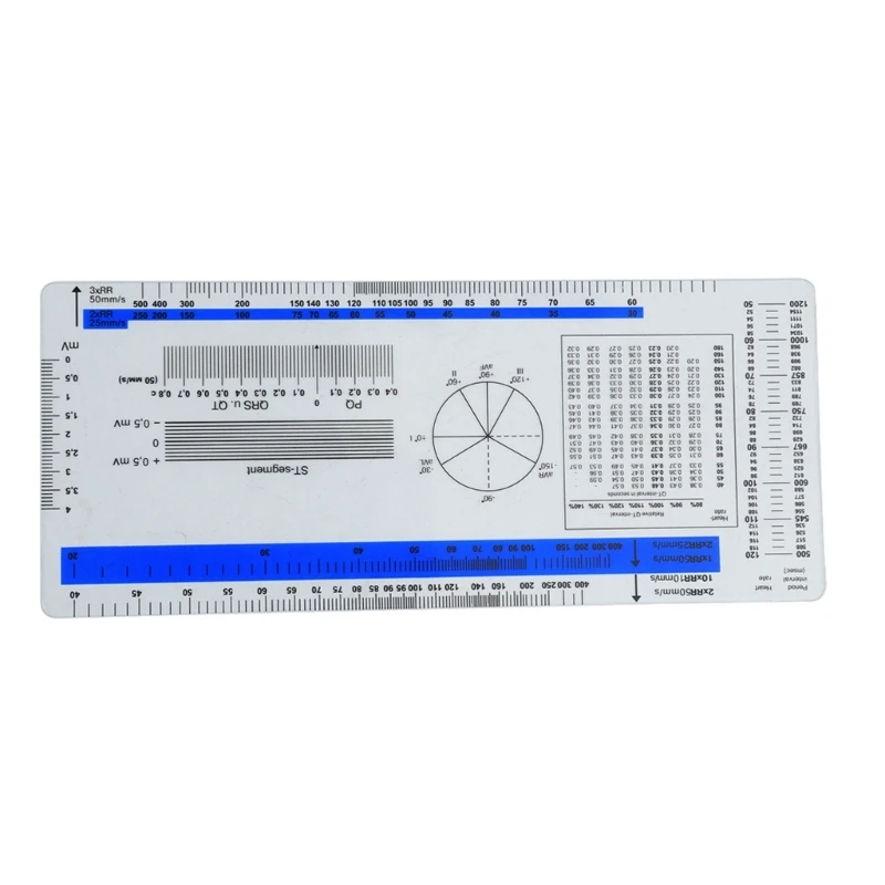 ECG Ruler Plastic Ruler Measuring Tool Electrocardiogram Drafting Divider Electrocardiogram Ruler DropShipping