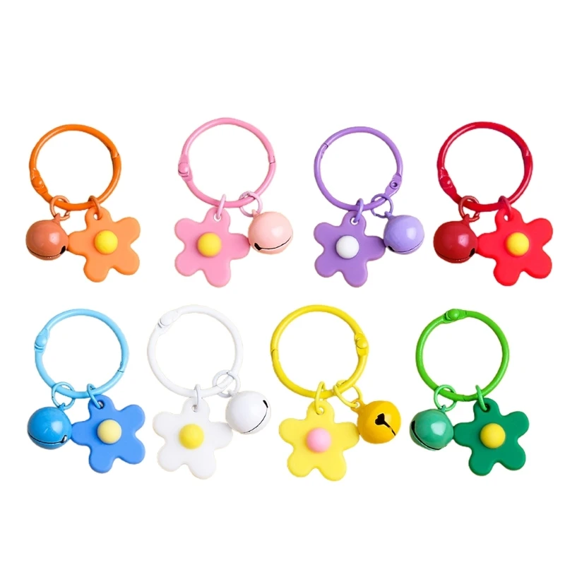 Elegant Floral Bells Key Charm Keychain Decorative Lovely Gift for Women & Girls