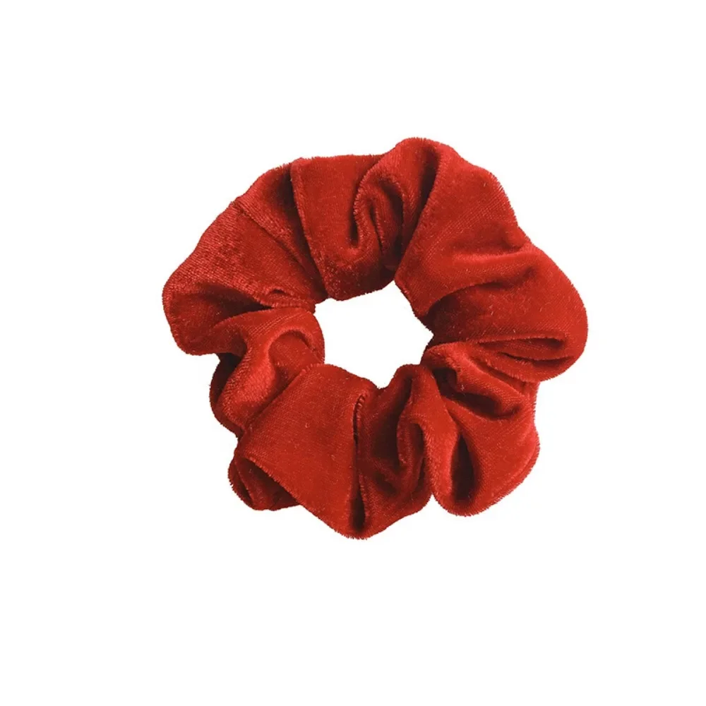 Colorful Hair Scrunchies Women Vintage Velvet Solid Color Hair Band for Girls Ponytail Holder Rubber Bands Hair Ties Accessories