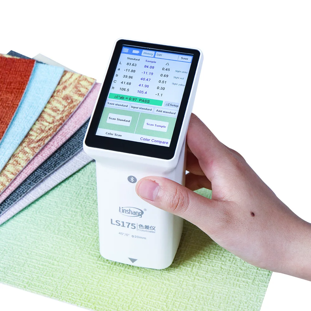 LS175 Portable 45/0 Colorimeter 20mm Aperture Digital Color Difference Tester Textiles Color Analyzer