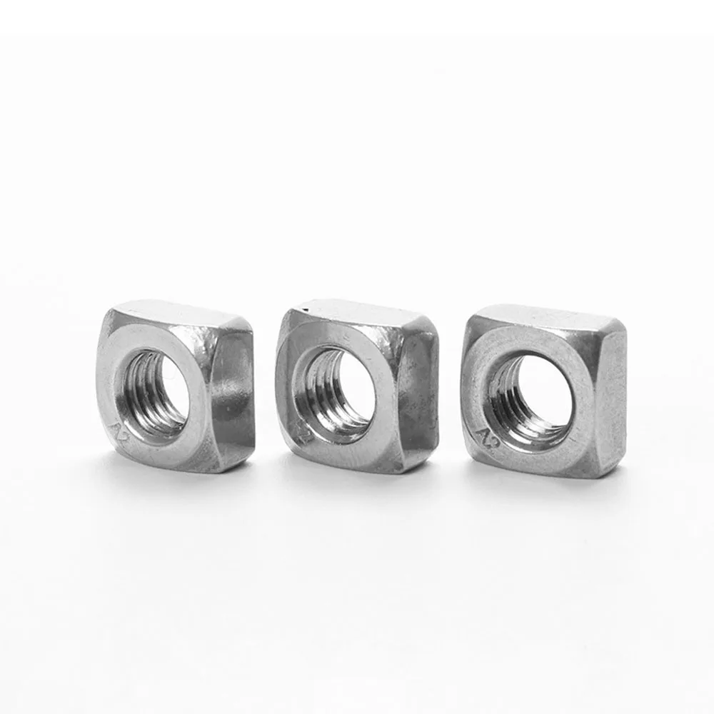 5/10/30PCS 304 Stainless Steel Square Nuts Metric Coarse Thread Nut High Quality A2 Nuts DIN557 M3 M4 M5 M6 M8 M10
