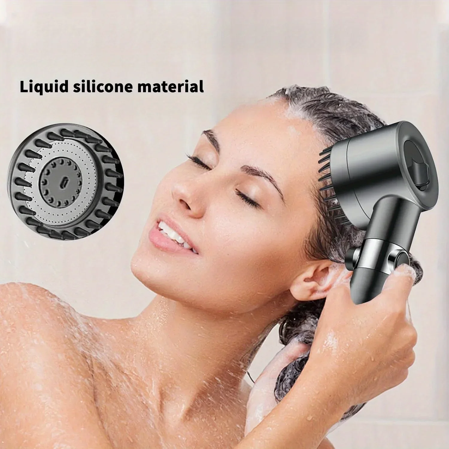 2026 new ion drop shower head with handheld filter shower, turbocharger with multiple spray modes, built-in filter on/off switch