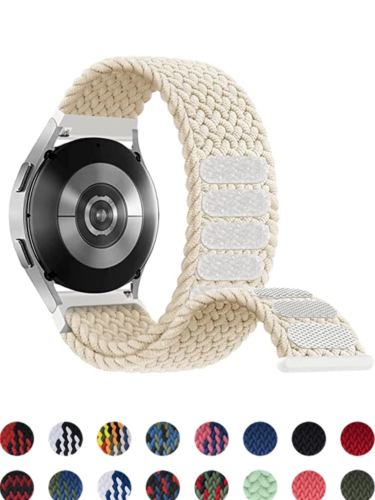 Strap For Samsung Galaxy Watch 7/6//4/Classic/5/pro/active 2 Elastic Braided Solo Loop bracelet Huawei watch GT/2/2e/3/pro band