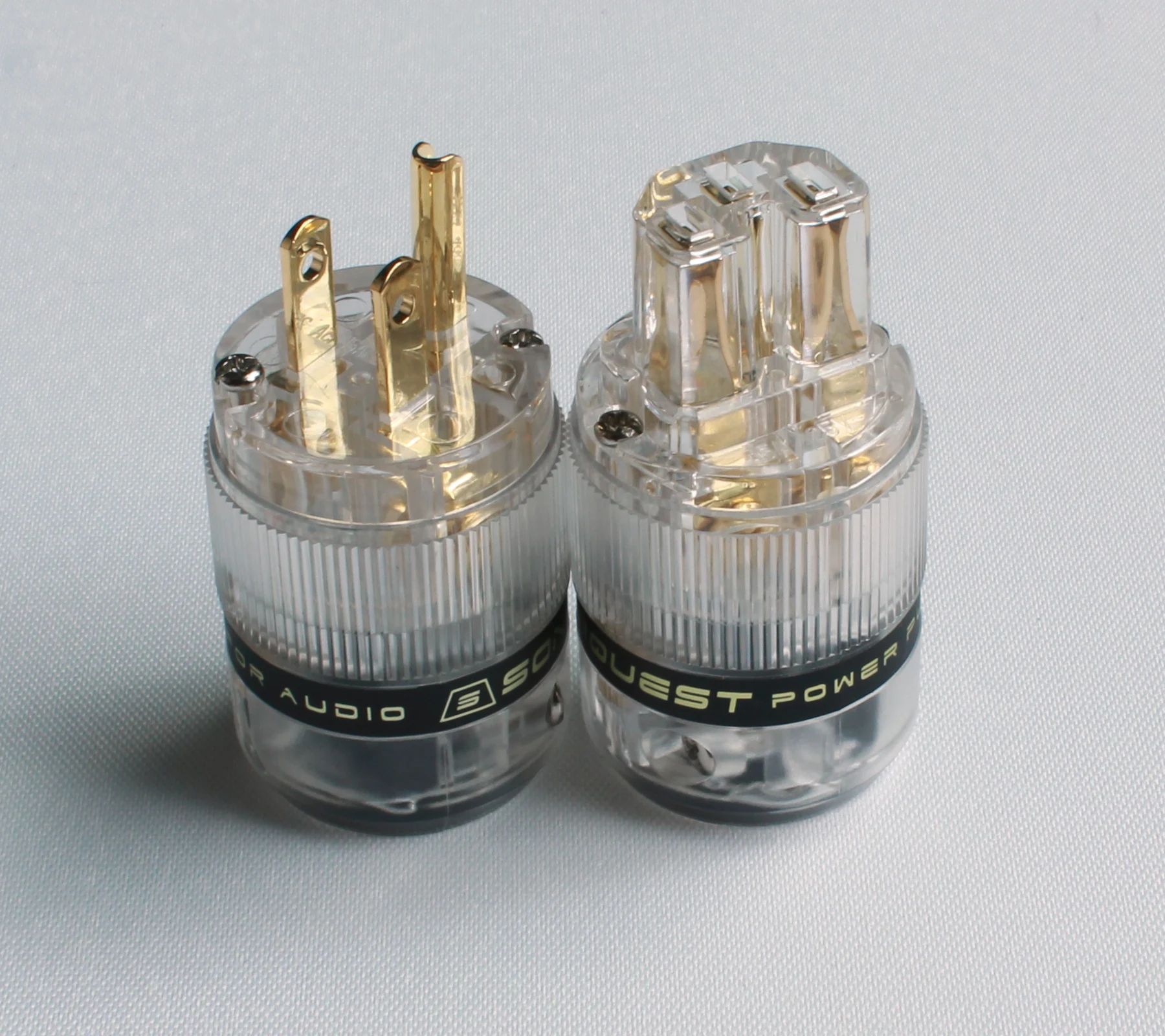 

SONARQUEST Power Plug ST-GP(T)+ ST-GC(T) 24K Gold Plated HIFI US Male & Female IEC High Quality Diy Connector